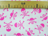 Calaveras rosas fondo blanco / 0.25 ud